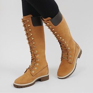 Timberland Premium Woman Boots Knee High Nubuck Leather Size 7